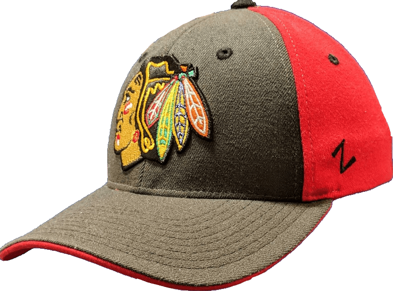 Mens NHL Chicago Blackhawks Steel Flex Fit Hat By Zephyr product image 1, provided for visual reference and product detail