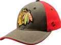 Mens NHL Chicago Blackhawks Steel Flex Fit Hat By Zephyr product image 1, provided for visual reference and product detail