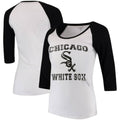 Chicago White Sox 3/4 Sleeve 2 Tone Burn Out T-Shirt for Women product image 1, provided for visual reference and product