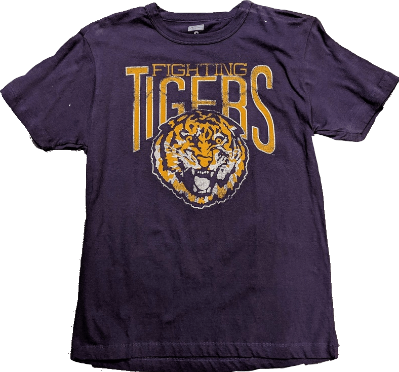 Tailgate Men LSU Tigers Mascot Honors Purple T-Shirt product image 1, provided for visual reference and product detail review