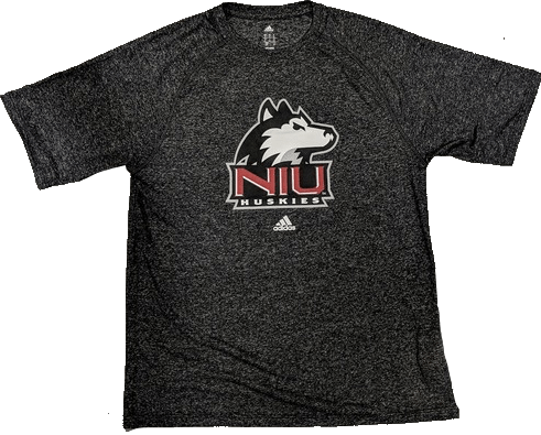 adidas Northern Illinois Huskies Adult Heathered Black Climalite Shirt for Men product image 1, provided for visual