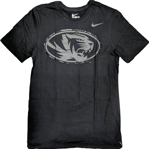 Nike NCAA Mens Missouri Tigers Nike Championship Drive Black Reflective Logo T-Shirt product image 1, provided for visual