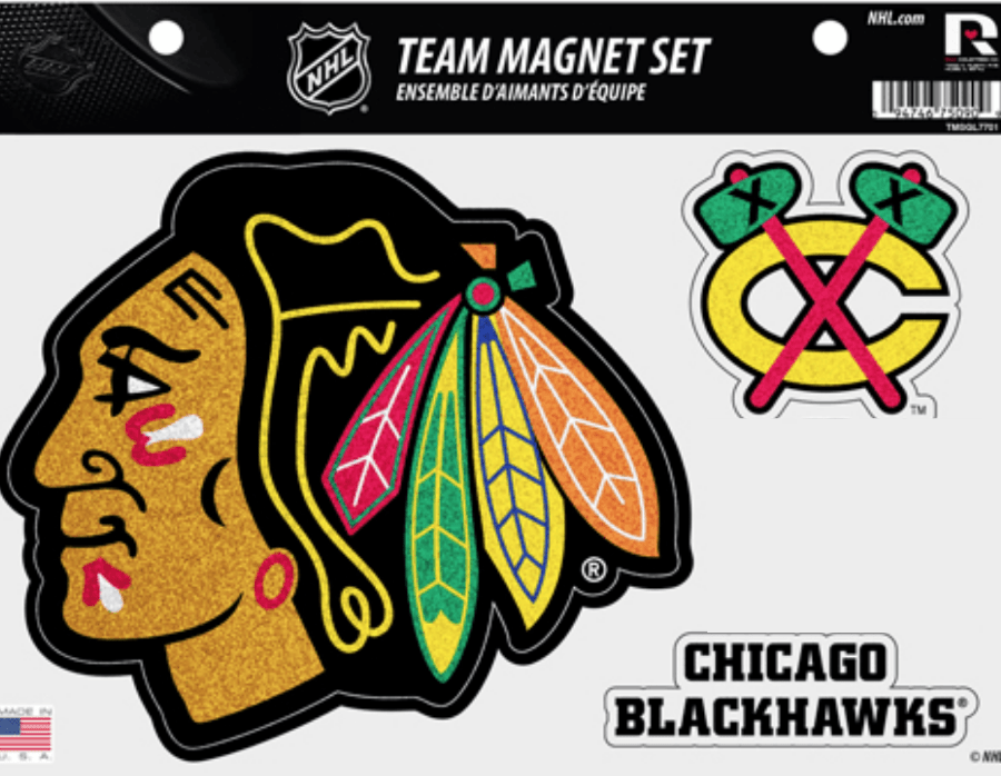 Chicago Blackhawks NHL Bling Team Magnet Set product image 1, provided for visual reference and product detail review