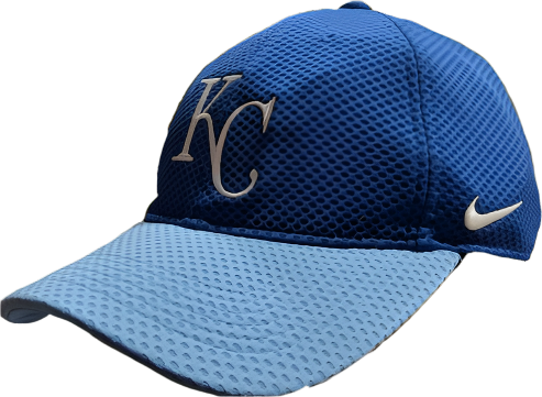 Kansas City Royals Nike Blue Mesh Logo Performance Adjustable Hat for Men product image 1, provided for visual reference and