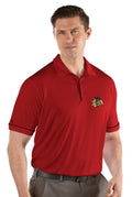 NHL Chicago Blackhawks Antigua Red Salute Polo for Men product image 1, provided for visual reference and product detail