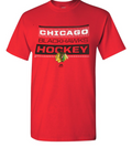 Chicago Blackhawks Red Poke Check T-Shirt for Men product image 1, provided for visual reference and product detail review