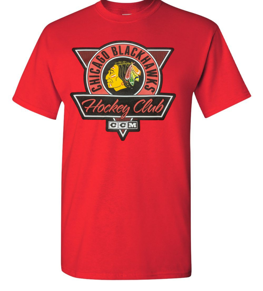 Chicago Blackhawks CCM Regulator Brushed Red T-Shirt for Men product image 1, provided for visual reference and product