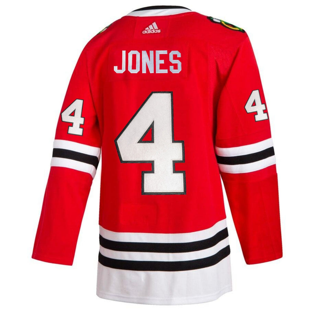 Seth Jones Chicago Blackhawks Home Red Adidas Authentic Jersey for Men product image 2, provided for visual reference and