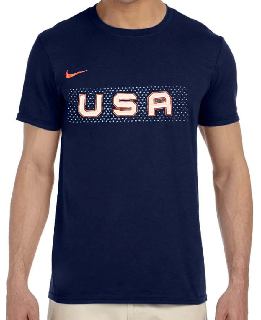 Nike Men USA Hockey Core Navy T-Shirt product image 1, provided for visual reference and product detail review