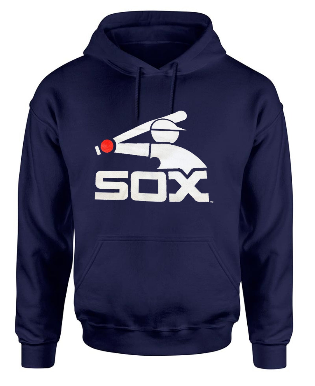 Mens Chicago White Sox Navy Batterman Logo Cooperstown Collection Hoodie product image 1, provided for visual reference and