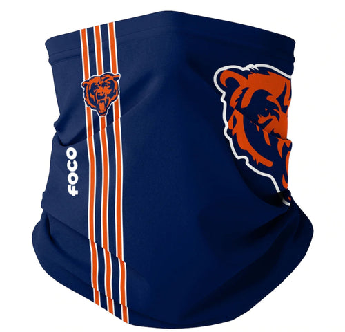 Adult Chicago Bears Sideline FOCO On-Field Gaiter Scarf / Face Mask product image 1, provided for visual reference and