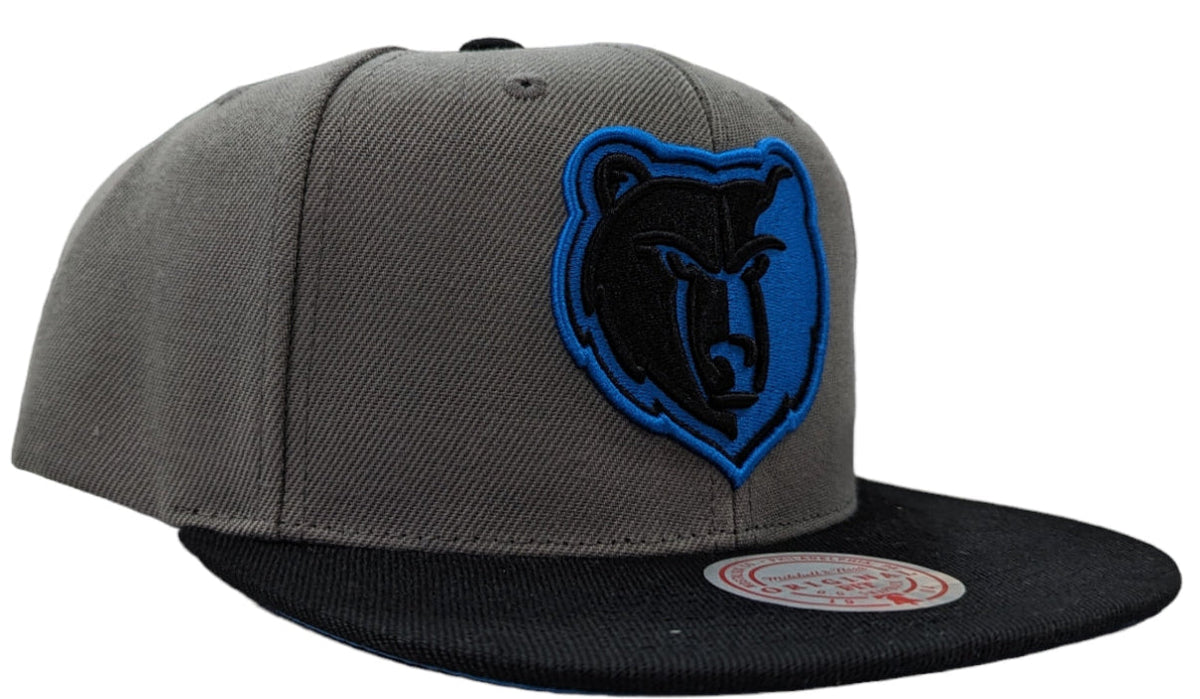 Memphis Grizzlies Mitchell & Ness NBA Neon Lights Gray/Blue Adjustable Snapback Hat for Men product image 1, provided for