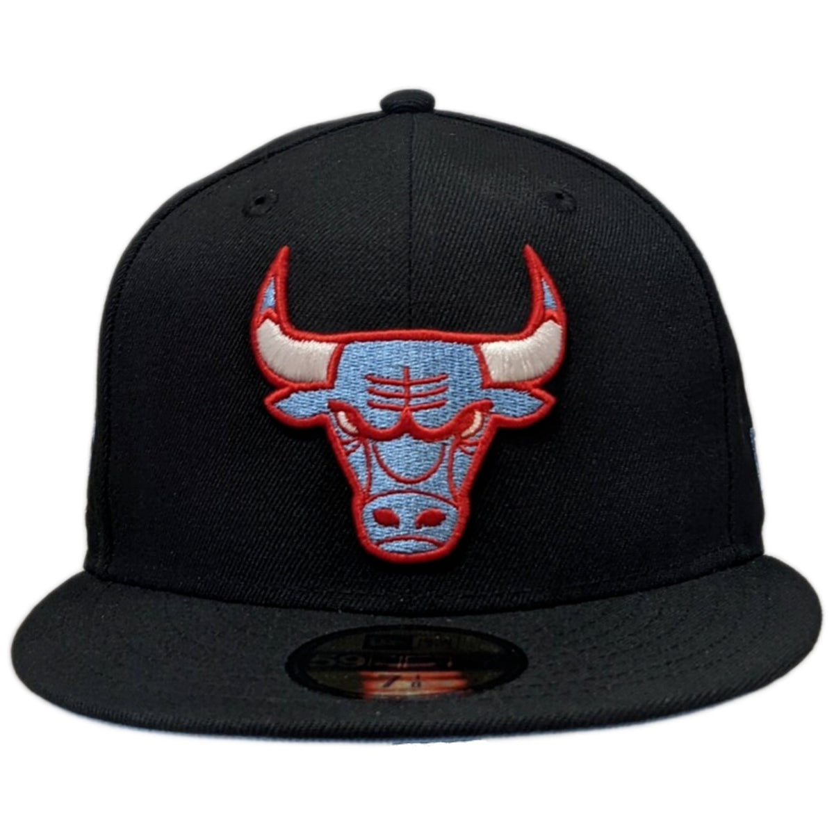 Chicago Bulls Black/Sky Blue UNC to Chicago 59FIFTY Fitted Hat for Men product image 2, provided for visual reference and