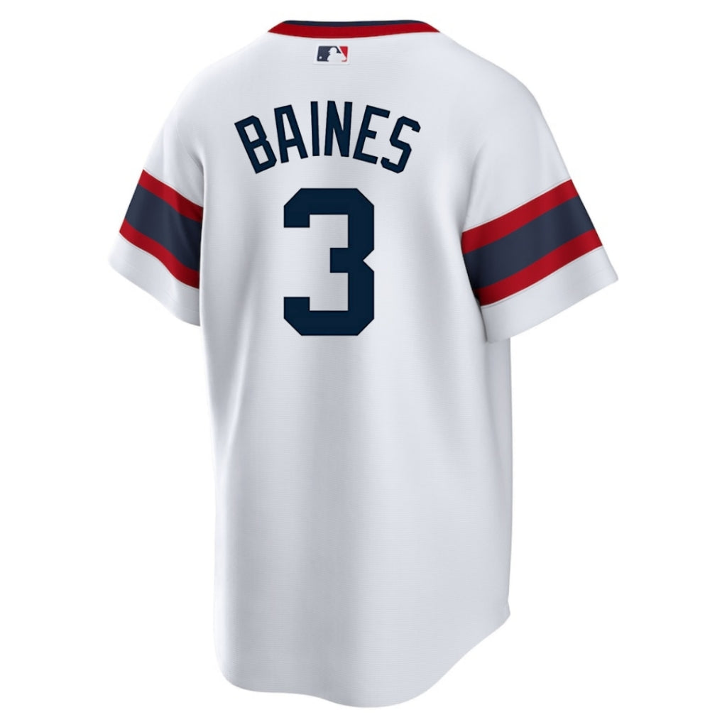 NIKE Men Harold Baines Chicago White Sox Sunday 1983 Alternate White Premium Twill Replica Jersey product image 2, provided