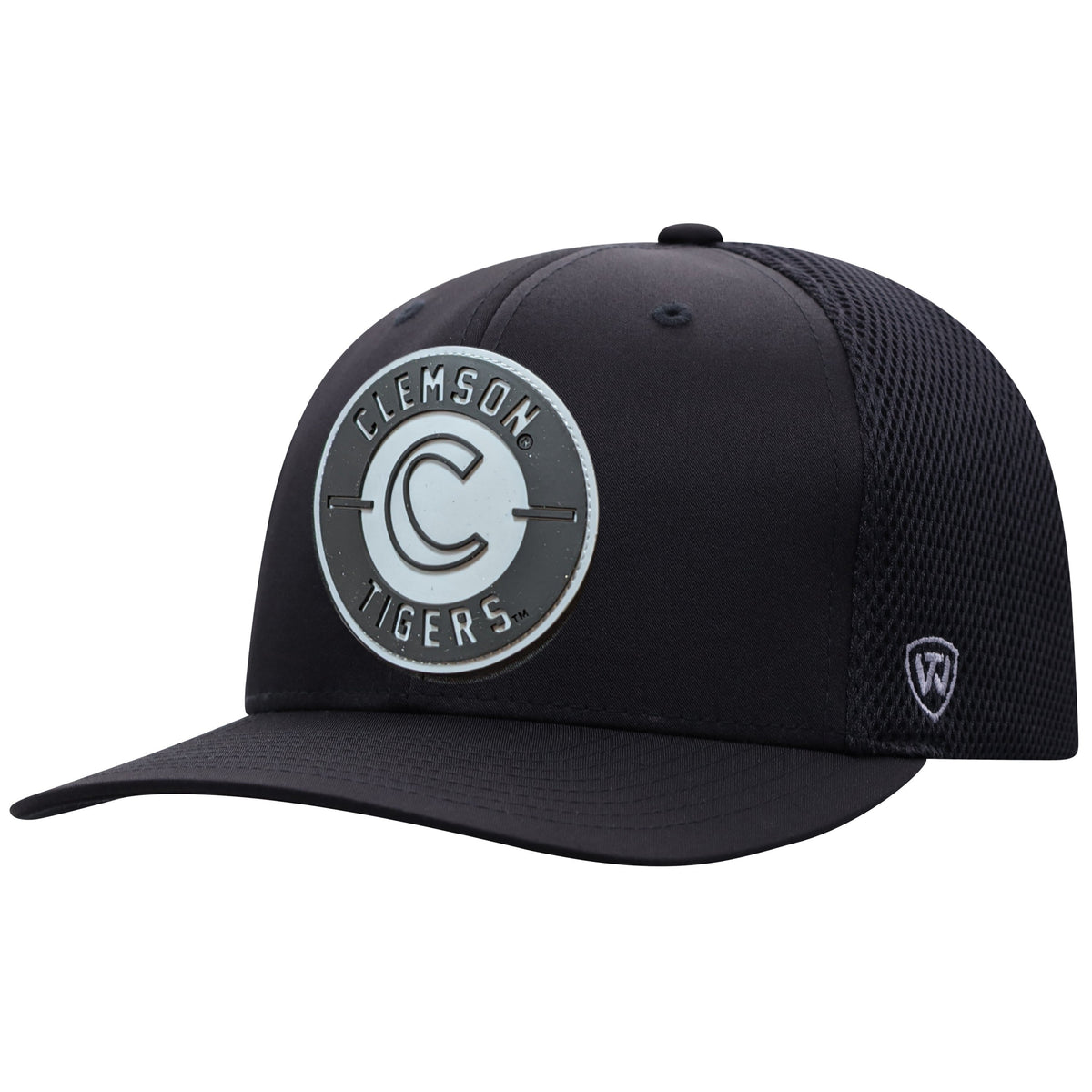 Top Of The World Clemson Tigers Black Abbott One Fit Flex Fit Hat for Men product image 1, provided for visual reference and