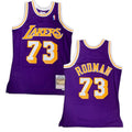Los Angeles Lakers Dennis Rodman Mitchell & Ness 1998-99 Hardwood Classics Purple Swingman Jersey for Men product image 1,