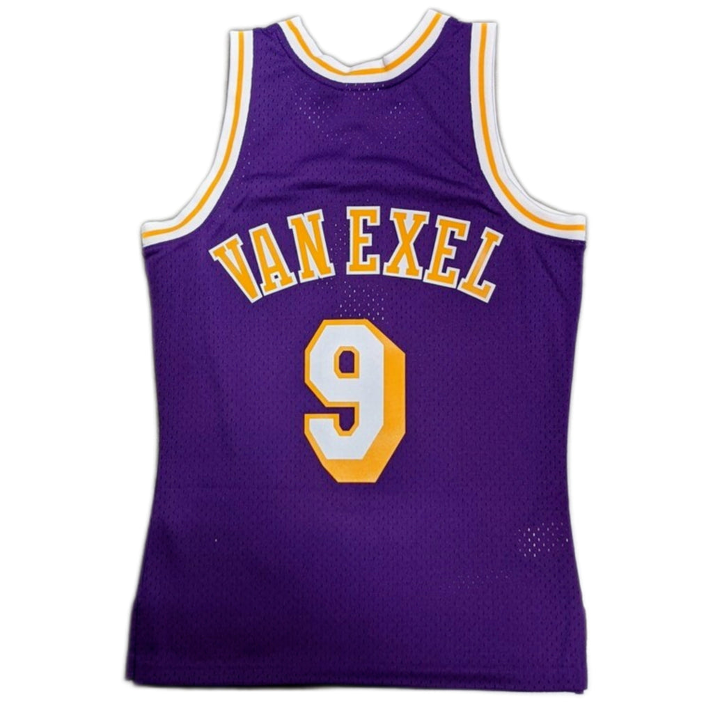 Mitchell & Ness Nick Van Exel Los Angeles Lakers Purple 1996-97 Hardwood Classics Swingman Jersey for Men product image 3,