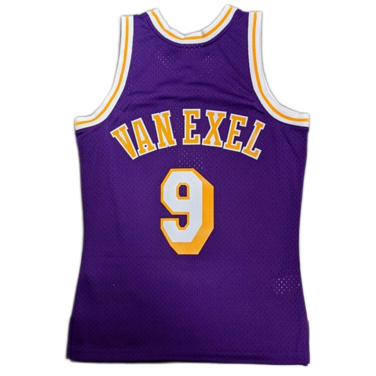 Mitchell & Ness Nick Van Exel Los Angeles Lakers Purple 1996-97 Hardwood Classics Swingman Jersey for Men product image 3,