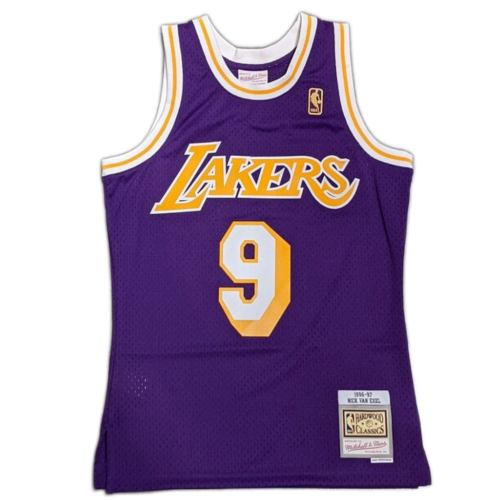 Mitchell & Ness Nick Van Exel Los Angeles Lakers Purple 1996-97 Hardwood Classics Swingman Jersey for Men product image 2,
