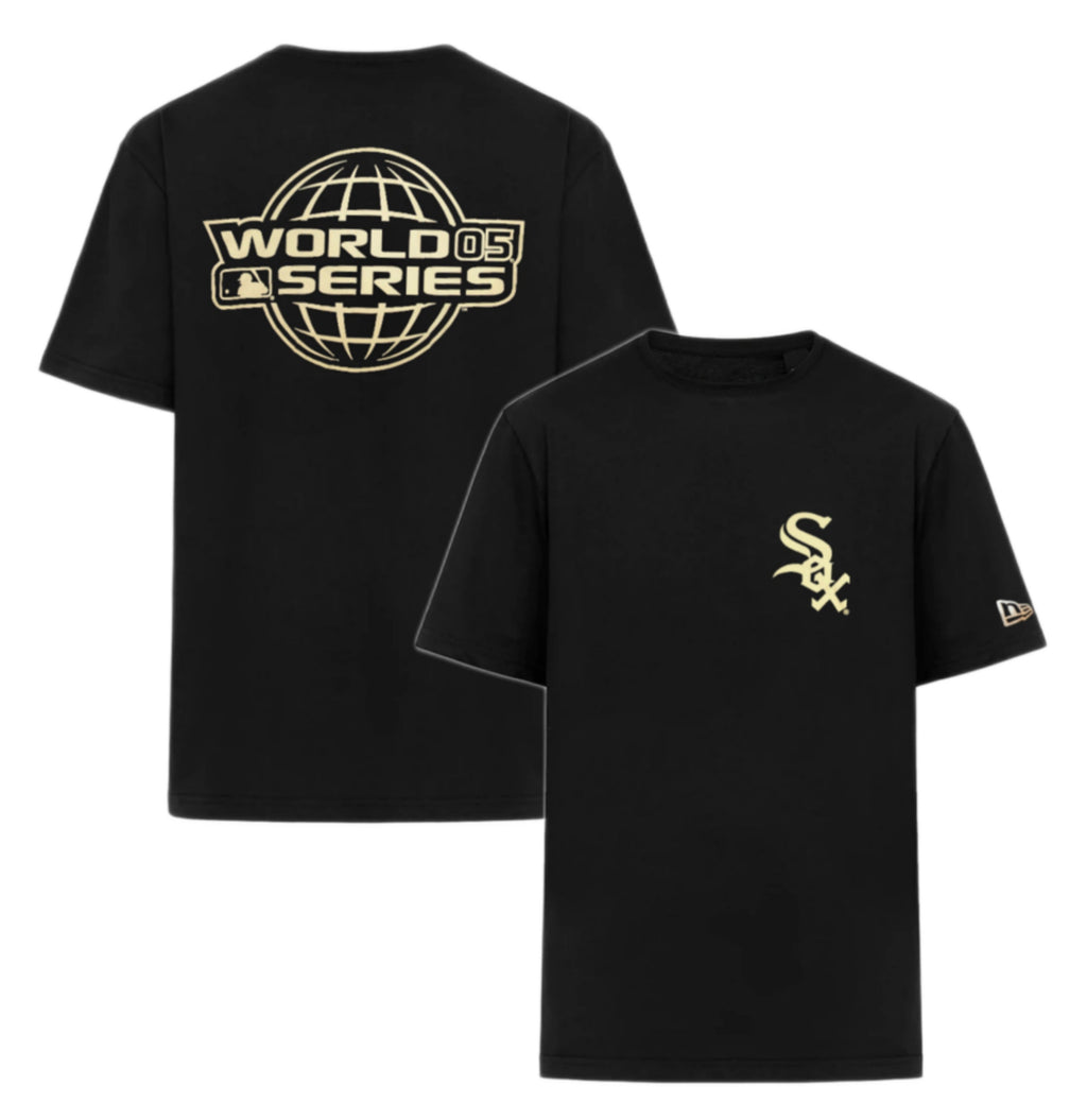Chicago White Sox 2005 World Series Black New Era T-Shirt for Men product image 1, provided for visual reference and product