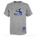 Youth Chicago White Sox Mitchell and Ness Heather Gray Retro Logo T-Shirt product image 1, provided for visual reference and
