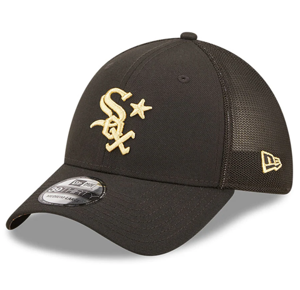 Chicago White Sox New Era 2022 All Star Game Black/ Gold 39THIRTY Flex Fit Hat product image 4, provided for visual