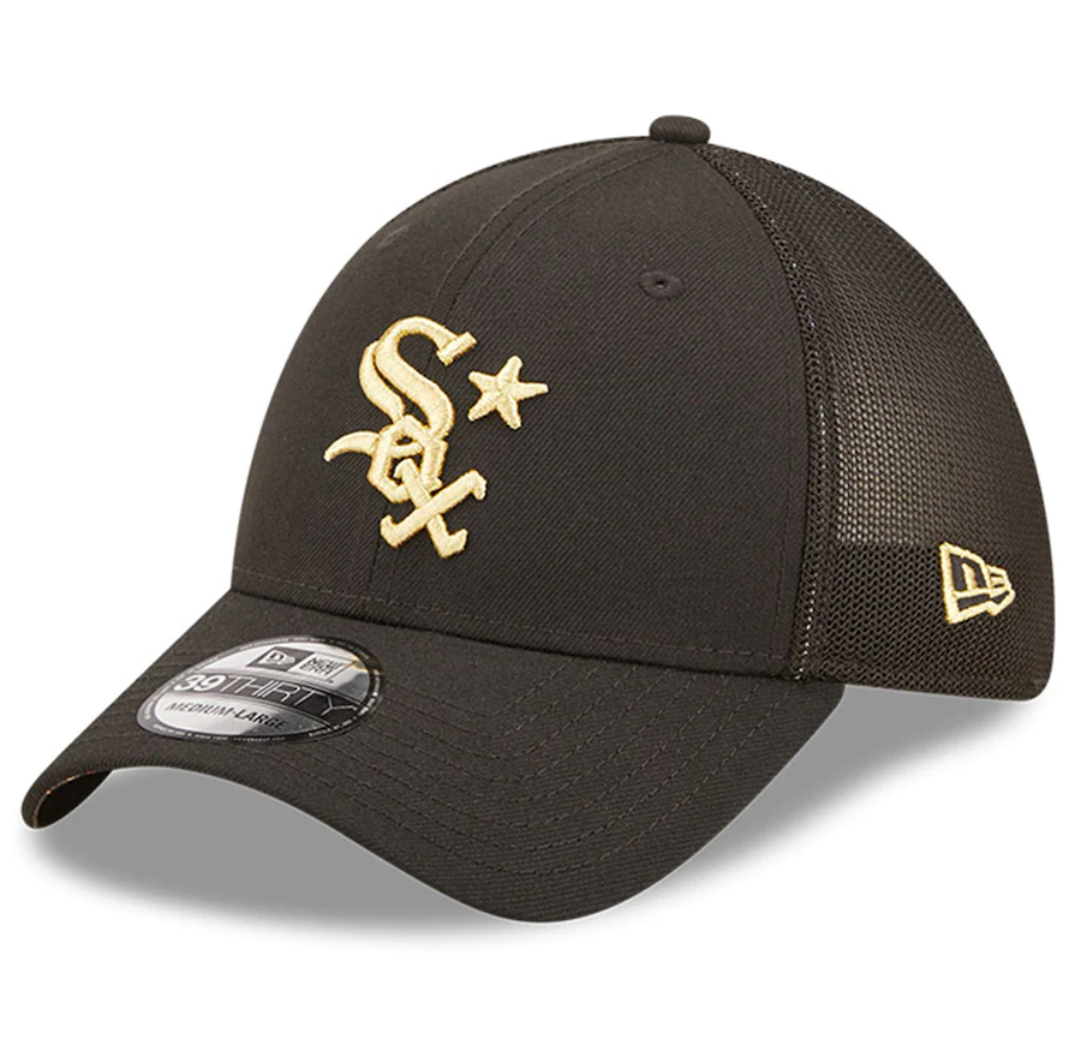 Chicago White Sox New Era 2022 All Star Game Black/ Gold 39THIRTY Flex Fit Hat product image 4, provided for visual