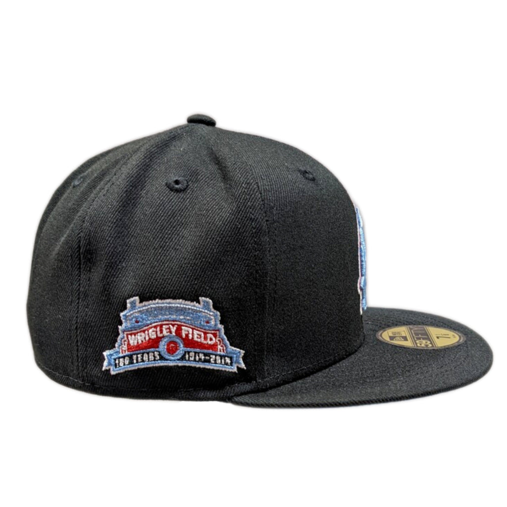 Chicago Cubs Cooperstown Collection Wrigley Field Black/ Sky Blue New Era 59FIFTY Fitted Hat product image 4, provided for
