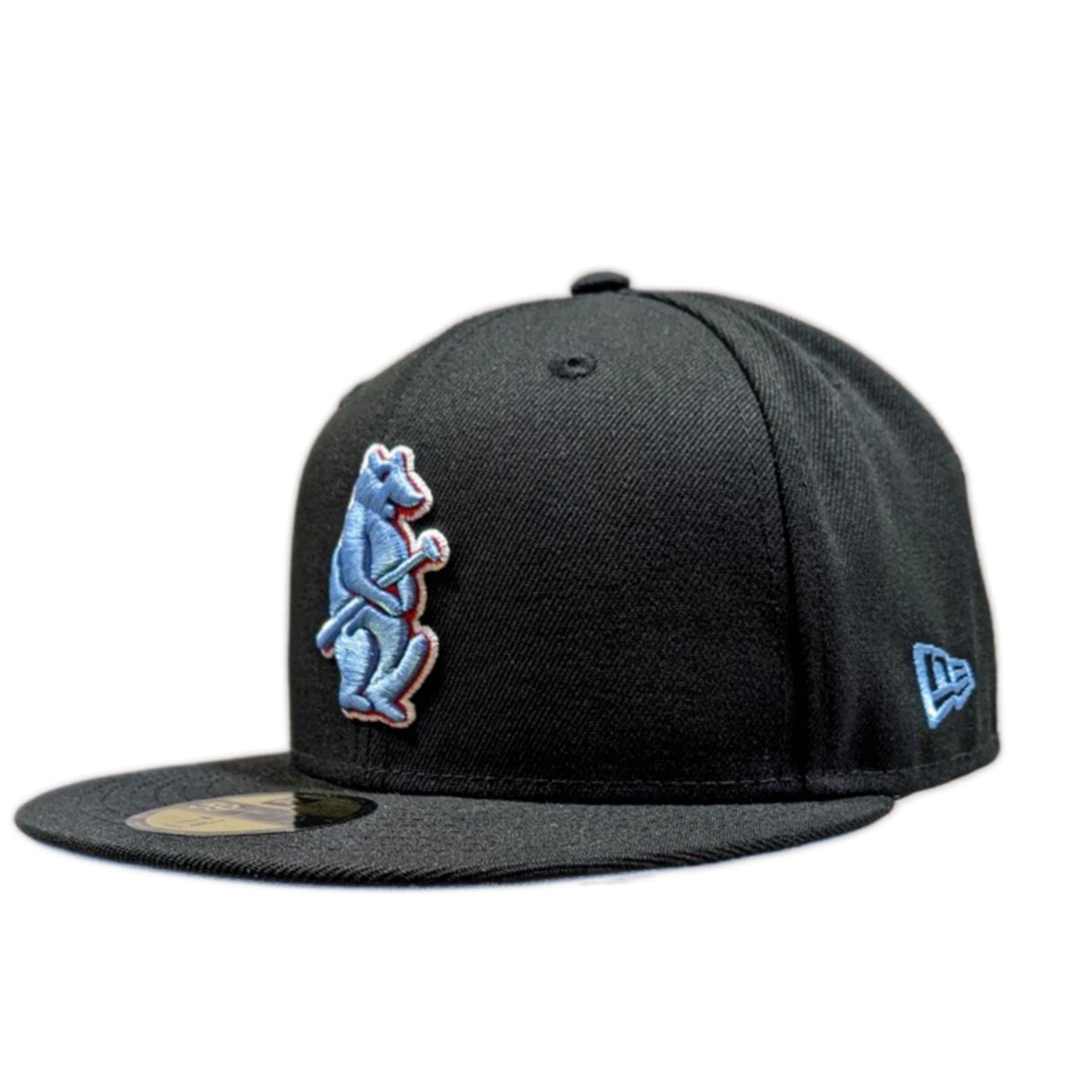 Chicago Cubs Cooperstown Collection Wrigley Field Black/ Sky Blue New Era 59FIFTY Fitted Hat product image 3, provided for