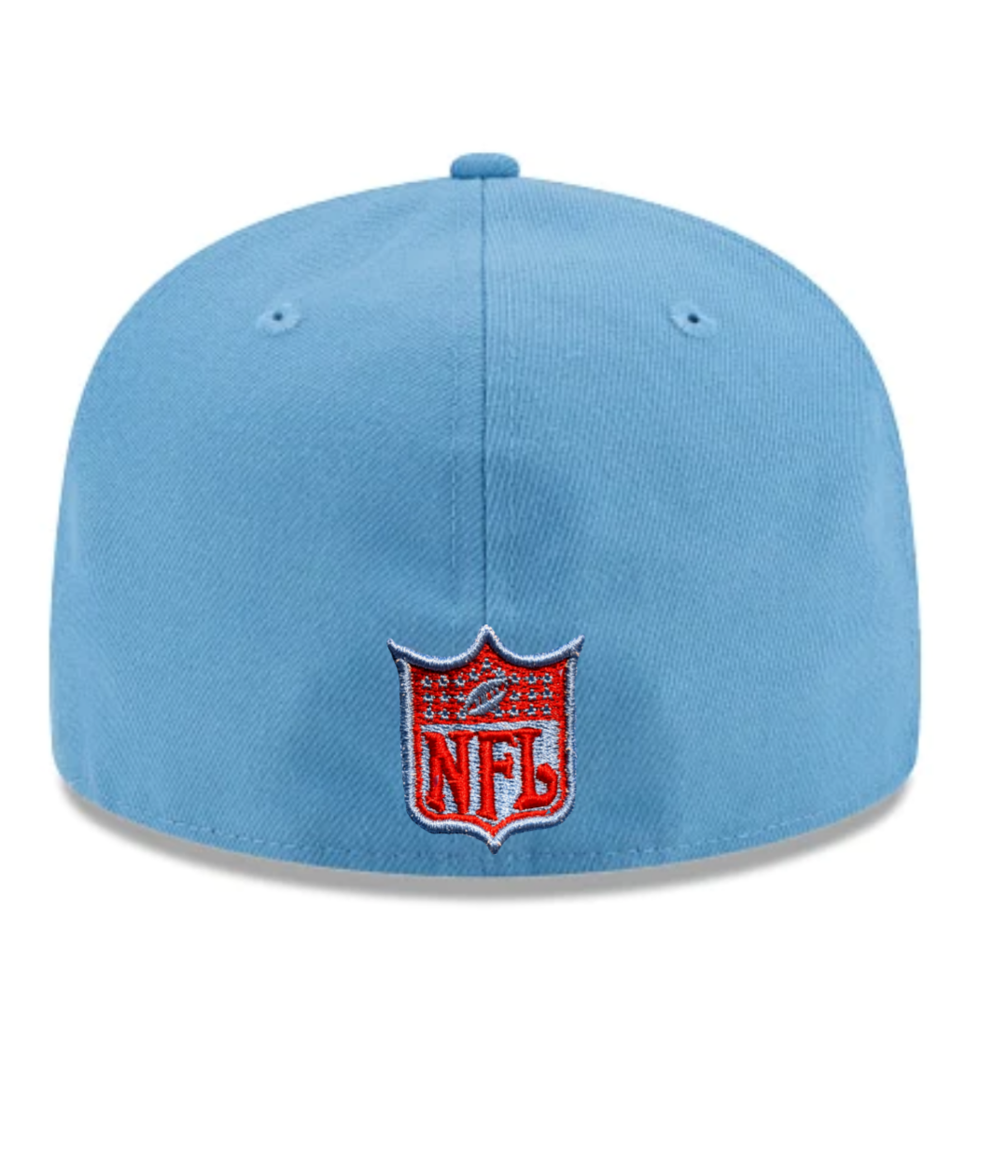 Mens Houston Oilers New Era Light Blue Bannerside 59FIFTY Fitted Hat product image 6, provided for visual reference and
