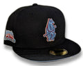 Chicago Cubs Cooperstown Collection Wrigley Field Black/ Sky Blue New Era 59FIFTY Fitted Hat product image 1, provided for