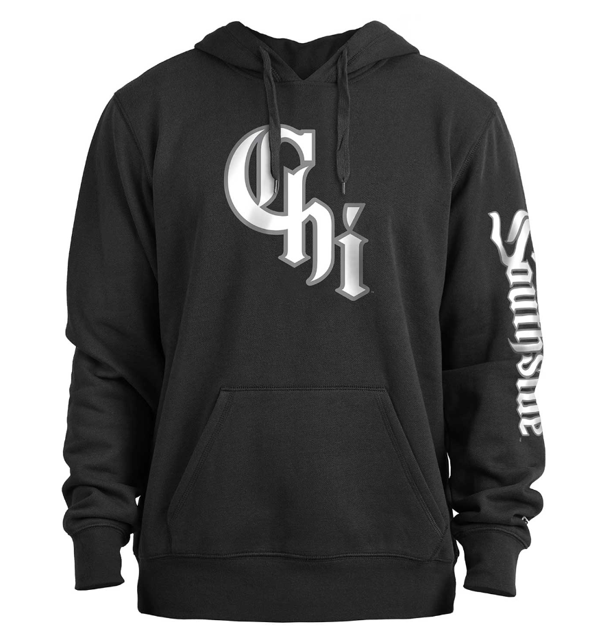 Mens Chicago White Sox New Era Black City Connect CHI Hoodie product image 1, provided for visual reference and product