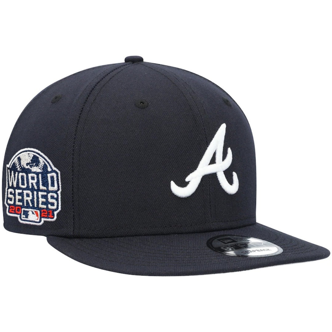 New Era Atlanta Braves Navy 2021 World Series 9FIFTY Snapback Adjustable Hat product image 1, provided for visual reference