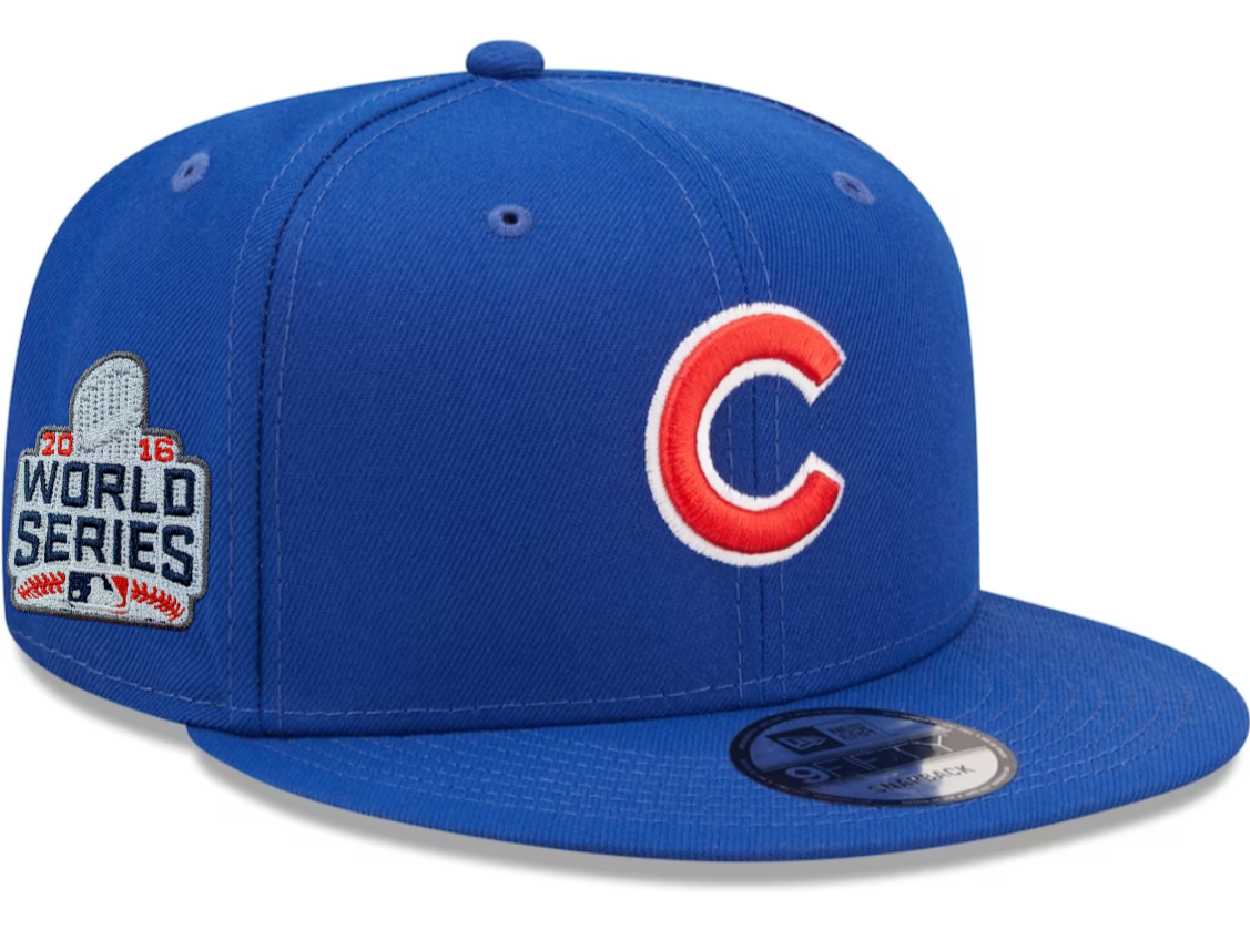 New Era Chicago Cubs 2016 World Series Royal 9FIFTY Snapback Adjustable Hat product image 1, provided for visual reference