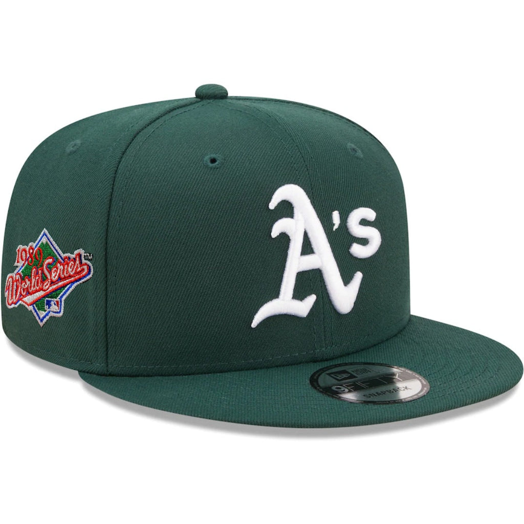 New Era Oakland Athletics 1989 World Series Green 9FIFTY Snapback Adjustable Hat product image 1, provided for visual