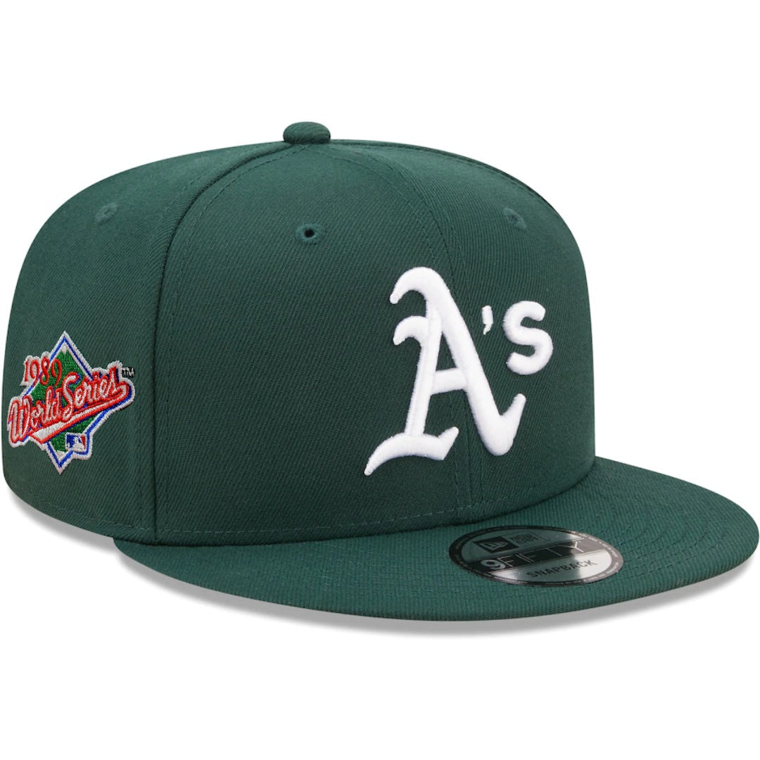 New Era Oakland Athletics 1989 World Series Green 9FIFTY Snapback Adjustable Hat product image 1, provided for visual