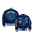 Chicago White Sox Alpha Industries X New Era Navy Cooperstown Collection MA-1 Bomber Jacket for Men product image 1,