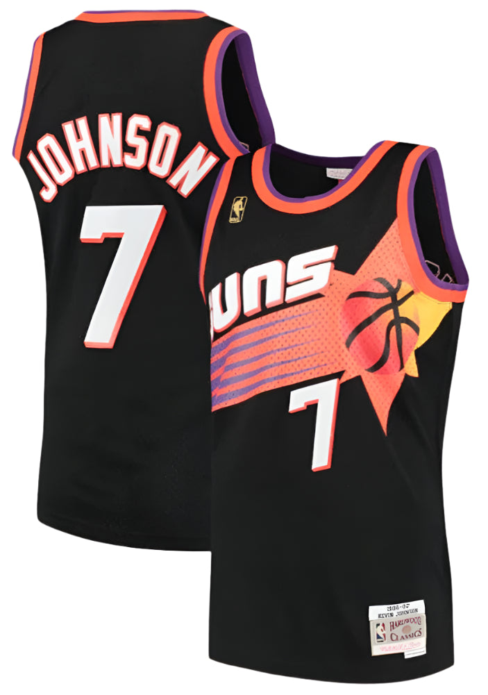 Youth Phoenix Suns Kevin Johnson Mitchell & Ness Black 1996-97 Hardwood Classics Swingman Jersey product image 1, provided