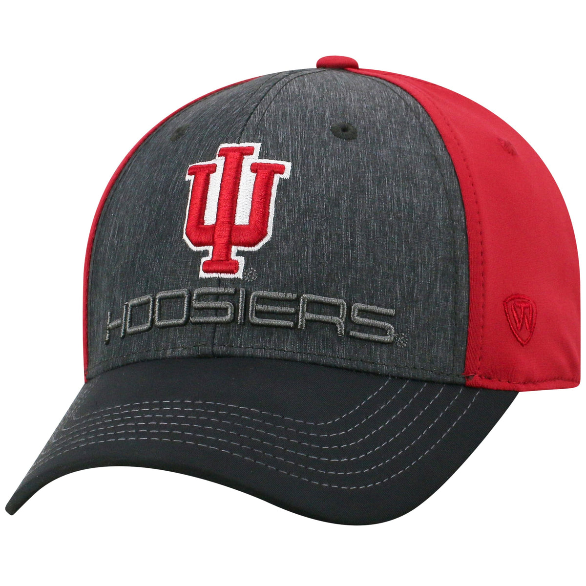 Mens Indiana Hoosiers Reach One Fit Flex Fit Hat By Top Of The World product image 1, provided for visual reference and