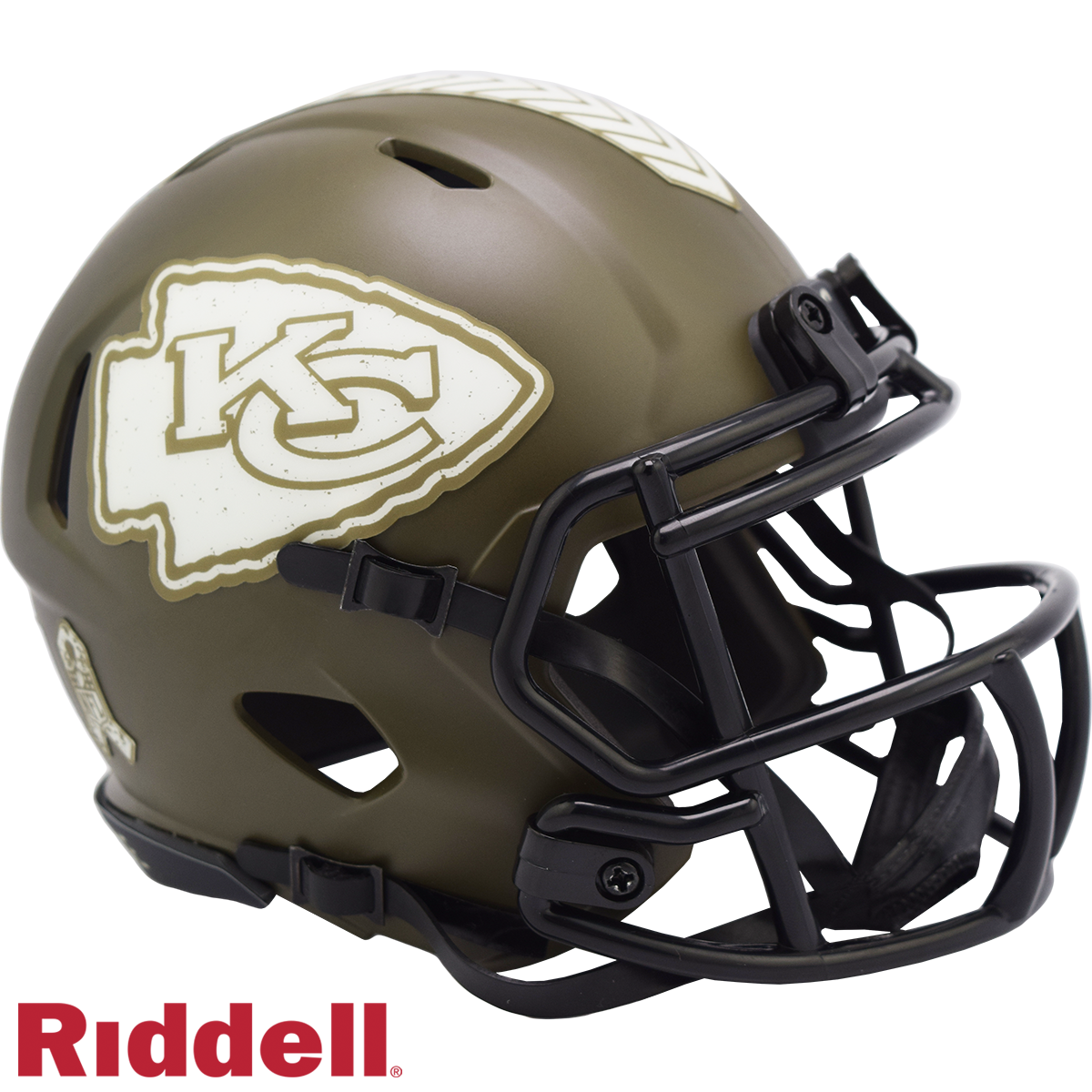 Riddell Kansas City Chiefs 2022 Salute To Service Speed Mini Helmet product image 1, provided for visual reference and