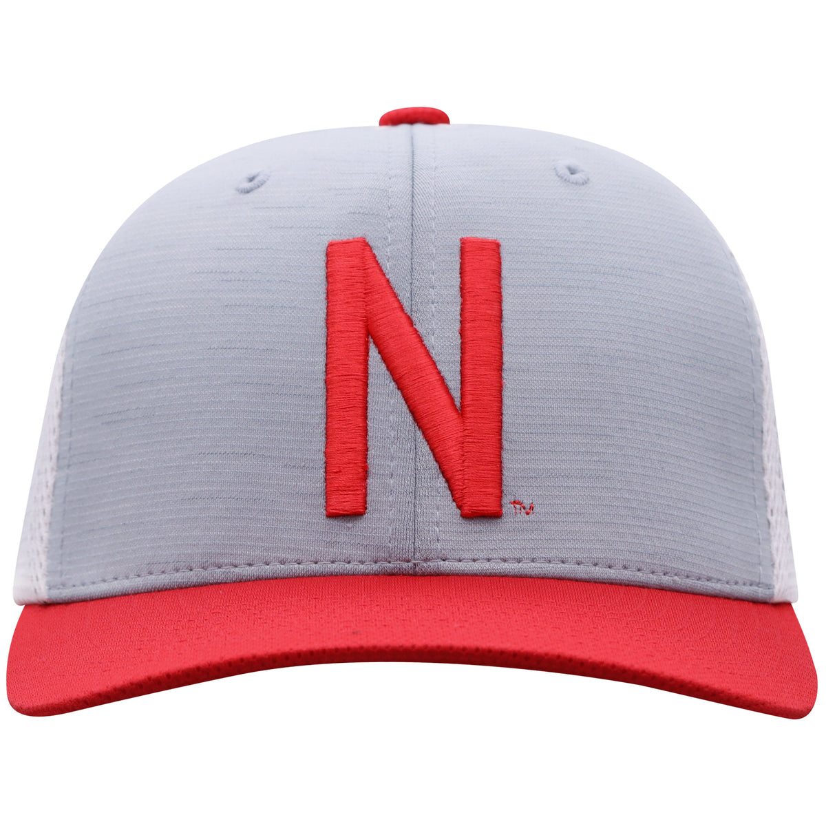 Nebraska Cornhuskers Stamp 3-Tone Flex Fit Hat By Top Of the World for Men product image 2, provided for visual reference