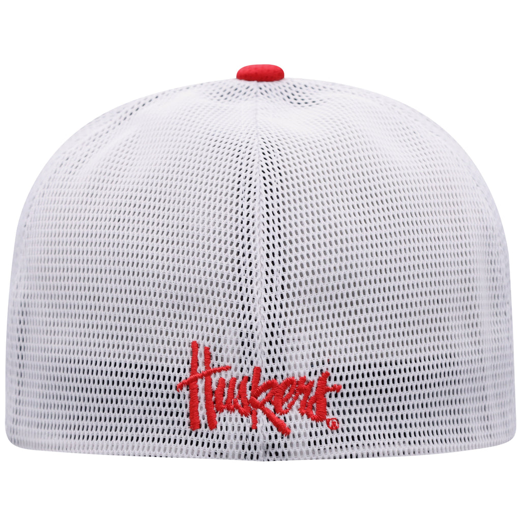 Nebraska Cornhuskers Stamp 3-Tone Flex Fit Hat By Top Of the World for Men product image 4, provided for visual reference