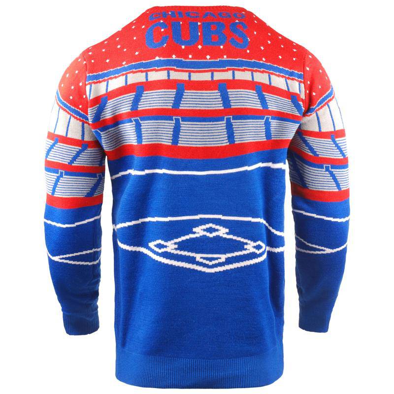 Mens Chicago Cubs Light Up Bluetooth Sweater By Foco product image 2, provided for visual reference and product detail review