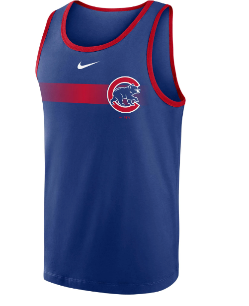 Chicago Cubs Nike Royal Overlay Fade Classic Tank Top for Men product image 2, provided for visual reference and product