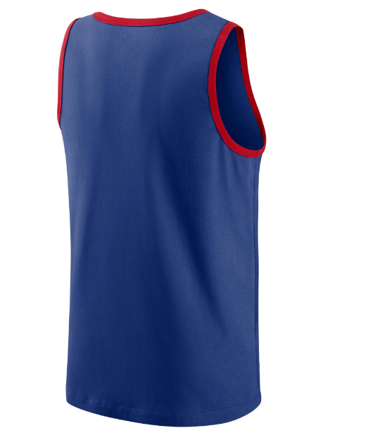Chicago Cubs Nike Royal Overlay Fade Classic Tank Top for Men product image 3, provided for visual reference and product