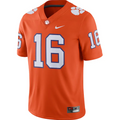 Nike Clemson Tigers #16 Replica Game Football Jersey product image 1, provided for visual reference and product detail review