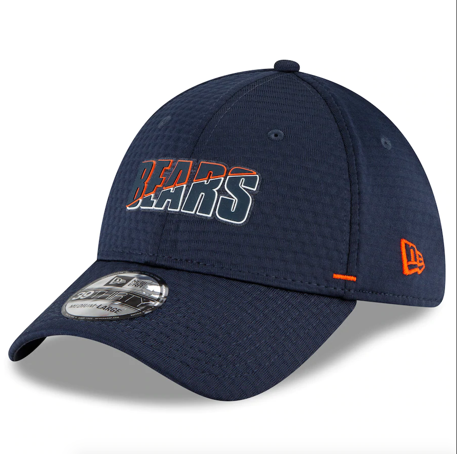 Chicago Bears New Era 2020 NFL Summer Sideline Official Alternate "B" Logo 39THIRTY Flex Hat - Navy product image 3,