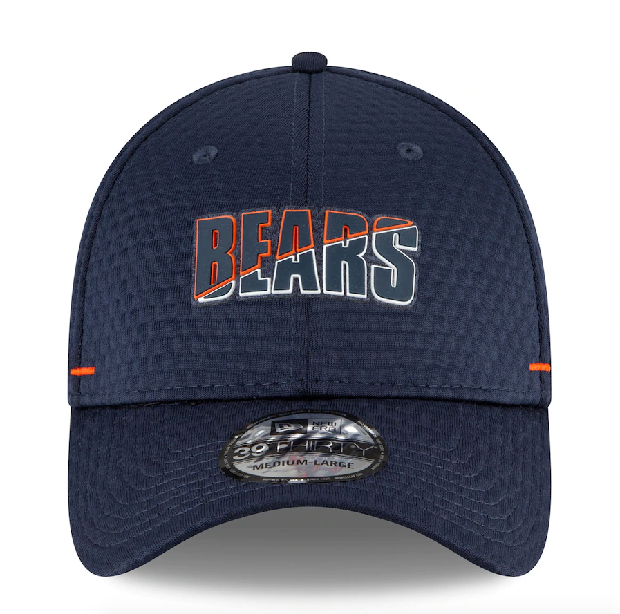 Chicago Bears New Era 2020 NFL Summer Sideline Official 39THIRTY Flex Hat - Navy product image 2, provided for visual