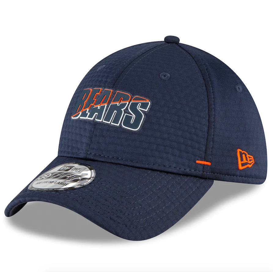 Chicago Bears New Era 2020 NFL Summer Sideline Official 39THIRTY Flex Hat - Navy product image 3, provided for visual