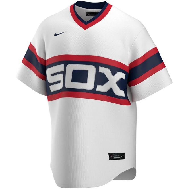 NIKE Men Luis Robert Chicago White Sox 1983 Alternate White Premium Stitch Replica Jersey product image 2, provided for